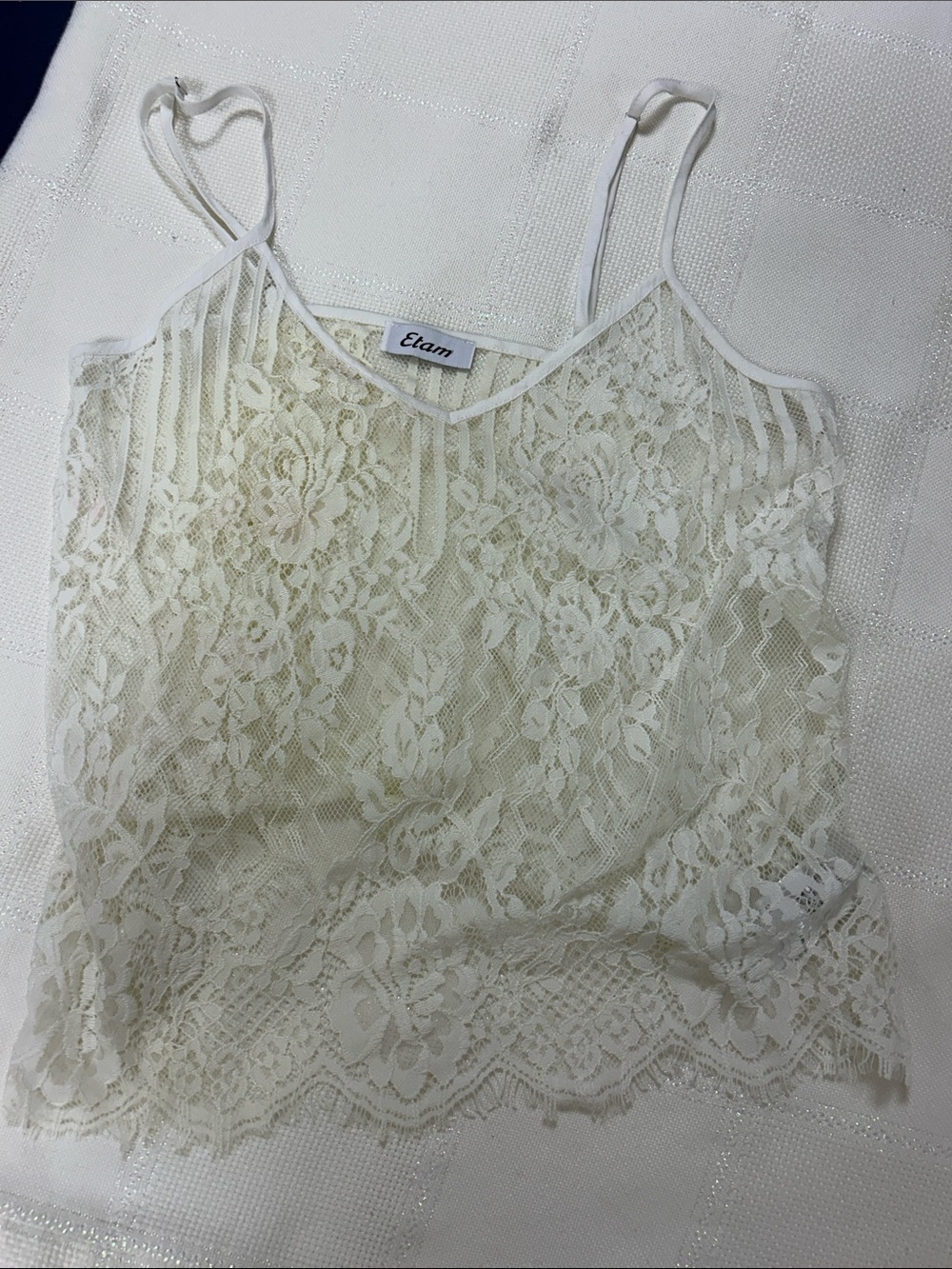 Lace Camisole in Cream - Delicate Women's Intimate Top set image 3